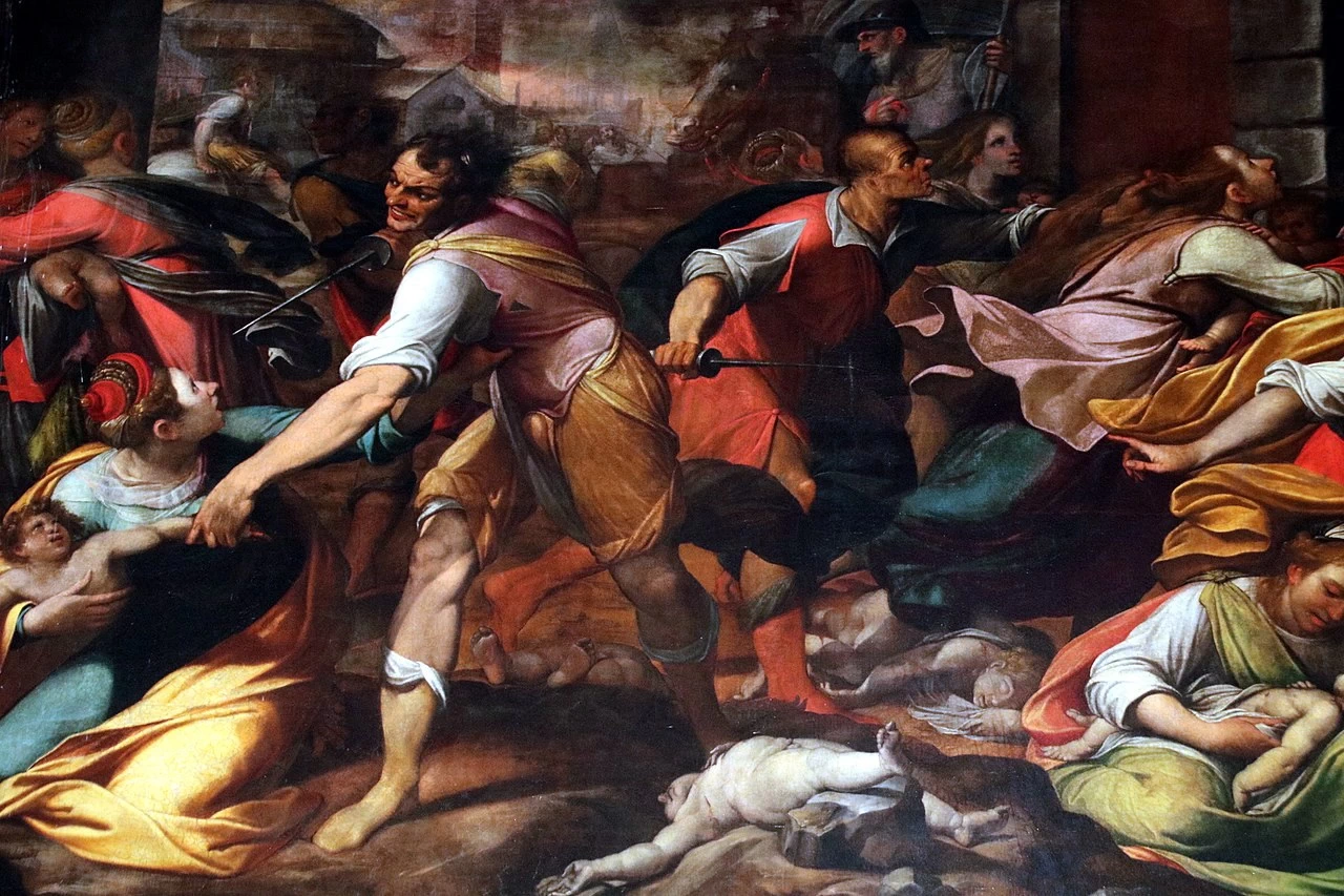 Strage degli Innocenti - Chiesa di san Sisto, Piacenza, dettaglio 1